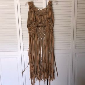 🌷⭐️Anthhopologie Macrame Long Hippie Vest